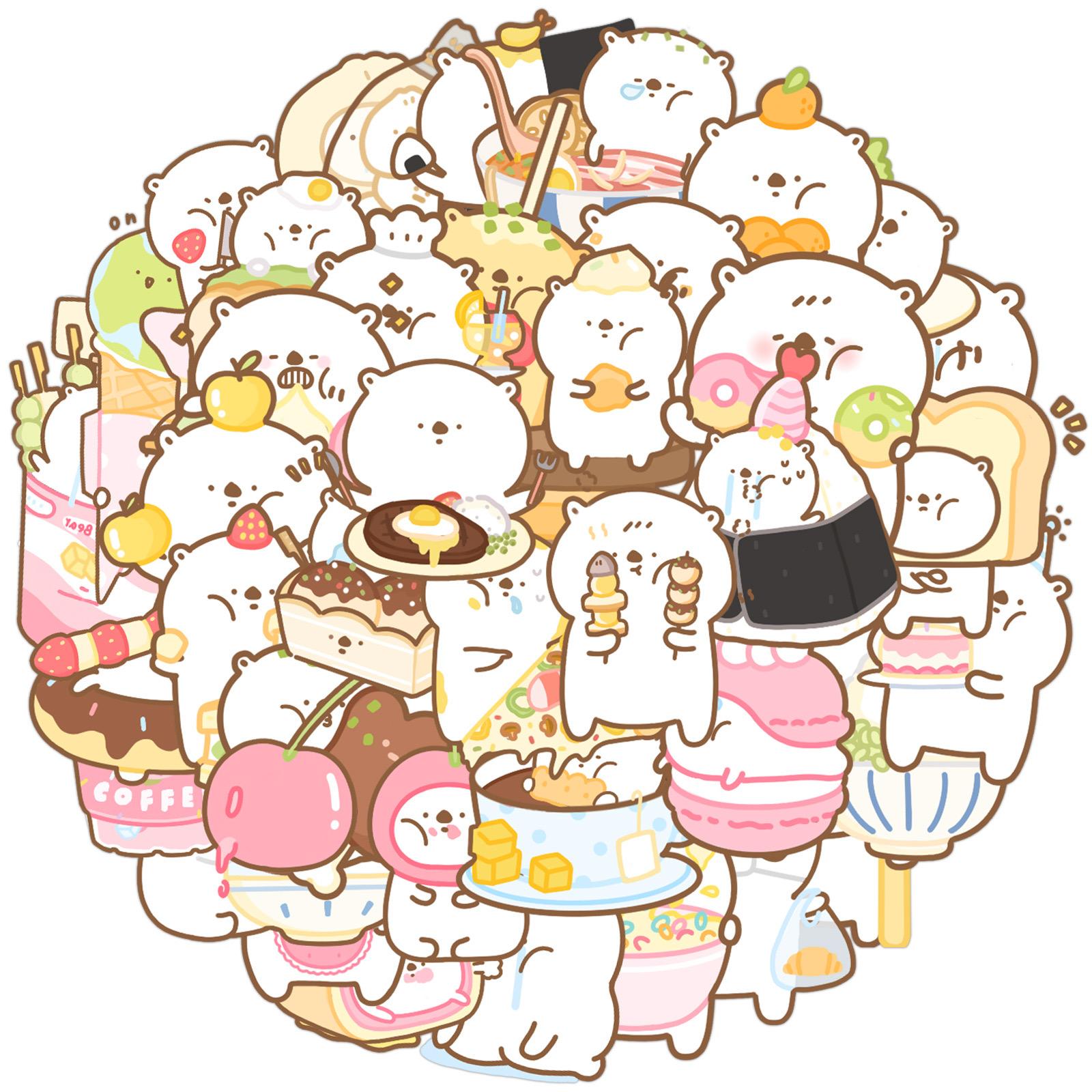 on-sale-cute-white-bear-stickers